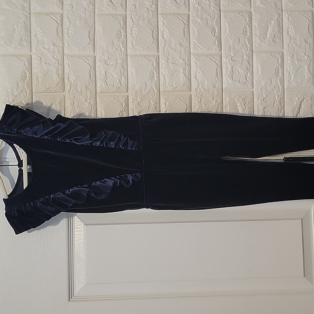 Cat & Jack Navy Blue Velvet Jumper For Toddler In 2T